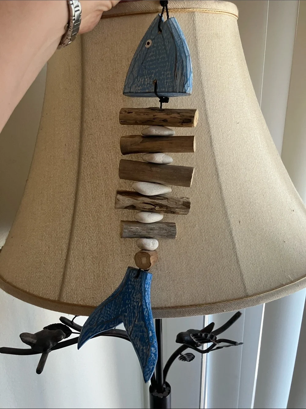 Decorative Blue Fish Hanging Ornament for Aquatic-Themed Décor
